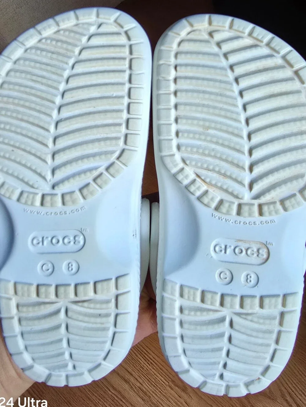 Sz 8 Toddler Kids CROCS CLASSIC White Clogs